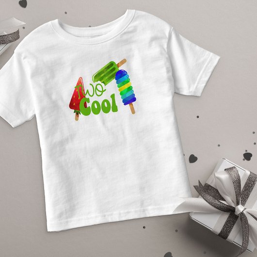 Twee Cool Boys 2e Verjaardag Popsicle Kinder Shirts