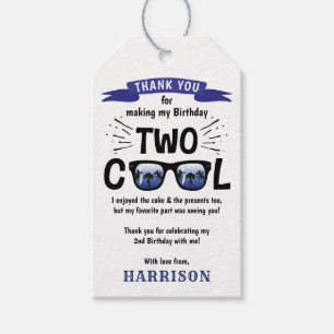 Twee Cool Boys 2e Verjaardagsfeestje Dank je Cadeaulabel