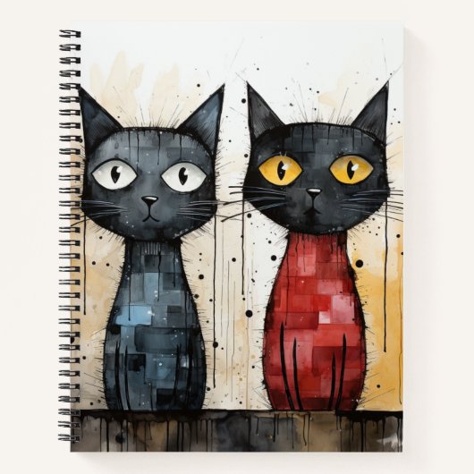Twee Cool Cats Bullet Line Recept Notitieboek (Voorkant)