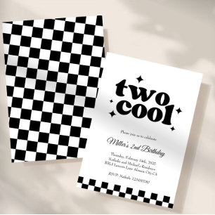 Twee Cool, Man! Jongens 2de Retro Minimalistisch Kaart