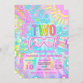 Twee Cool Pool 2e Verjaardagsfeestje Kaart (Voorkant / Achterkant)