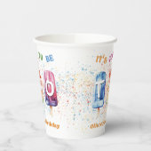 Twee Cool Popsicle Ice Cream 2e verjaardag Papieren Bekers (Links)