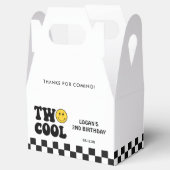 Twee Cool Retro Boy Tweede Verjaardagsfeestje Bedankdoosjes (Geopend)