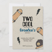 Twee Cool Skateboard Verjaardag Kaart (Voorkant)