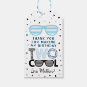 Twee Cool Sunbril Boy Birthday Bedankt Cadeaulabel (Voorkant)