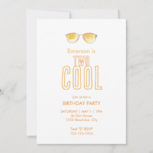 Twee Cool Tweede Verjaardagsuitnodiging Save The Date