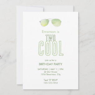 Twee Cool Tweede Verjaardagsuitnodiging Save The Date
