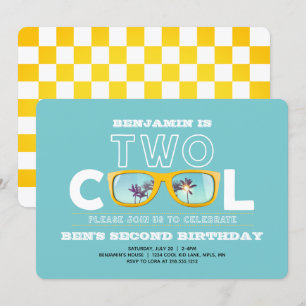 Twee Cool Verjaardagsuitnodiging JONGEN TWEEDE VER Kaart