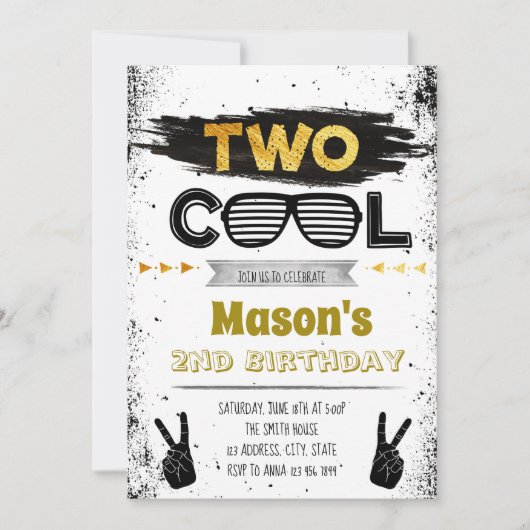 Twee coole feest uitnodiging (Voorkant)