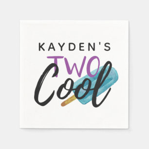 TWEE COOLE Kind 2e verjaardag Zomer Ijslolly Feest Servet