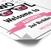 Twee Coole Meisjes 2e Verjaardag Welkomstbord Poster (Hoek)