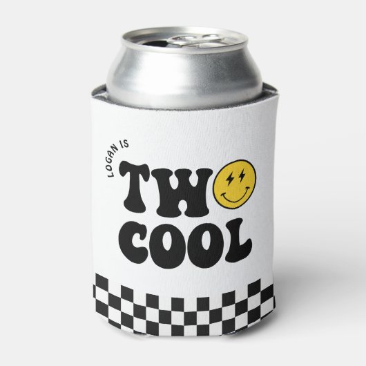 Twee Coole Retro Favorieten voor 2de Verjaardagsfe Blikjeskoeler (Blikje Voorkant)