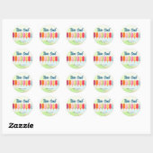 Twee coole Schattigee Popsicles Tweede Verjaardag Ronde Sticker (Vel)