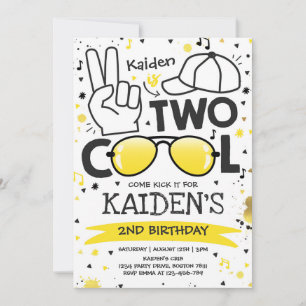 Twee coole verjaardagsfeestje ik ben twee coole 2e kaart