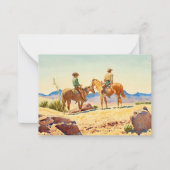 Twee cowboys op paarden door Maynard Dixon Notitiekaartje (Voorkant)