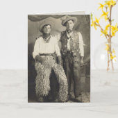Twee Cowboys Verjaardag Kaart (Gele Bloem)