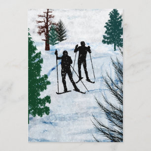 Twee cross-country skiërs kaart