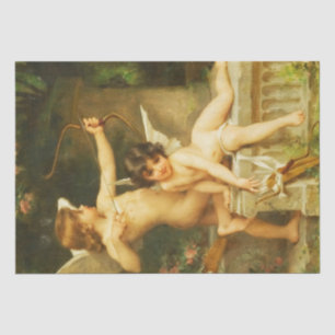Twee Cupids Emile Munier  Retro ontkoppeling Tissuepapier