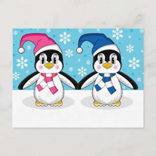 Twee Cute Penguins Briefkaart
