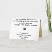 Twee Cygnets Late herfst Kaart (Achterkant)