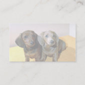 Twee Dachshund-pups Visitekaartje (Achterkant)