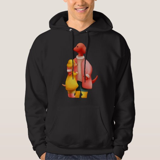 Twee Dachshunds Hugging Hoodie (Voorkant)