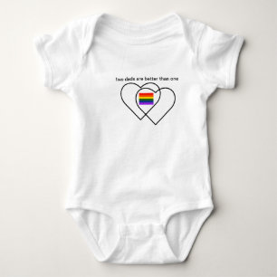twee dads zijn beter dan één homopaar baby romper