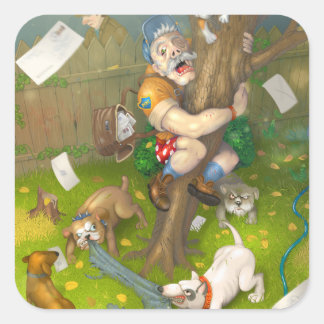 Twee dagen voor pensionering vierkante sticker