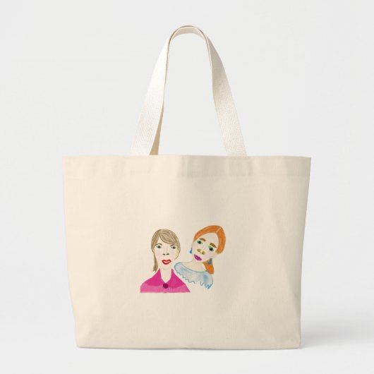 Twee dames canvas tas (Voorkant)