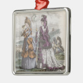 Twee dames metalen ornament (Links)