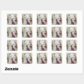 Twee dames vierkante sticker (Vel)