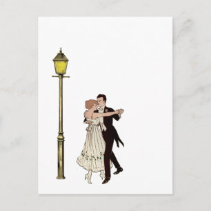 Twee Dancers en Street Light uit 1920 Briefkaart