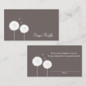 Twee Dandelions Taupe Rustic Raffle Kaarten (Voorkant / Achterkant)
