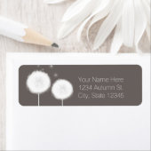 Twee Dandelions Taupe Rustic Wedding Etiket (Insitu)