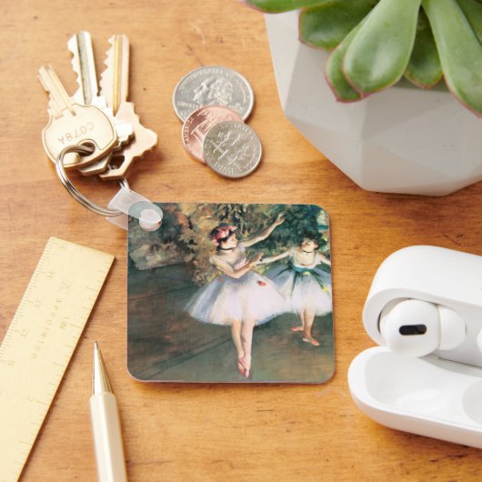 Twee danseressen op een podium door Edgar Degas, V Sleutelhanger (Bureau)