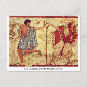 Twee dansers in detail door Etruscan Master Briefkaart