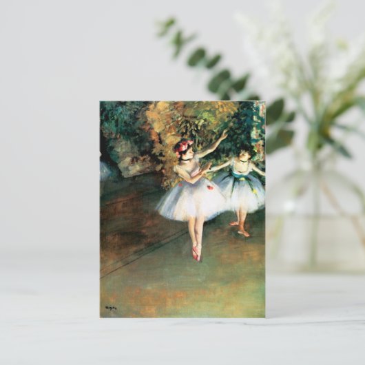 Twee dansers op een podium door Degas Briefkaart (Staand voorkant)