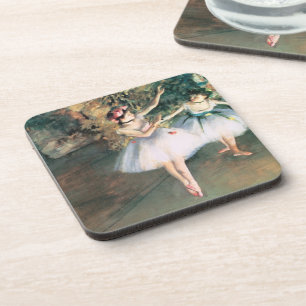 Twee dansers op een podium van Edgar Degas,  kunst Bier Onderzetter