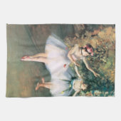 Twee dansers op een podium van Edgar Degas,  kunst Theedoek (Horizontaal)