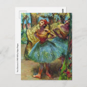 Twee dansers van Edgar Degas, balletkunst Briefkaart (Voorkant / Achterkant)