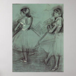 Twee dansers van Edgar Degas, balletkunst Poster