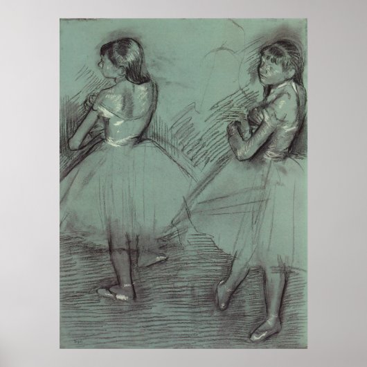 Twee dansers van Edgar Degas, balletkunst Poster (Voorkant)