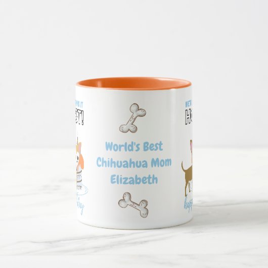 Twee Darling Chihuahuas Funny Dog MOM Birthday Mok (Midden)