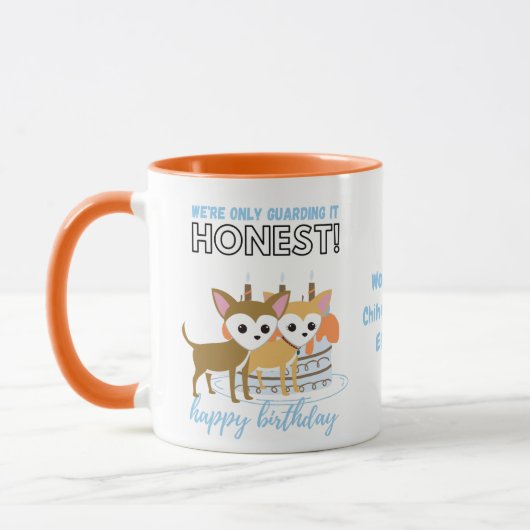 Twee Darling Chihuahuas Funny Dog MOM Birthday Mok (Links)