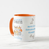 Twee Darling Chihuahuas Funny Dog MOM Birthday Mok (Voorkant links)