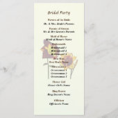 Twee Daylilies met een Chat Wedding Programme Programma (Achterkant)