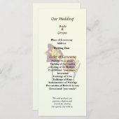 Twee Daylilies met een Chat Wedding Programme Programma (Voorkant / Achterkant)