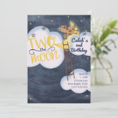 TWEE DE MAAN 2e 2 Verjaardag Koe Kinderdagverblijf Kaart (Staand voorkant)