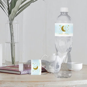 Twee De Maan 2e Verjaardag Waterfles Label Etiket