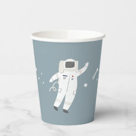Twee De Maan Astronaut Space Party Papieren Bekers